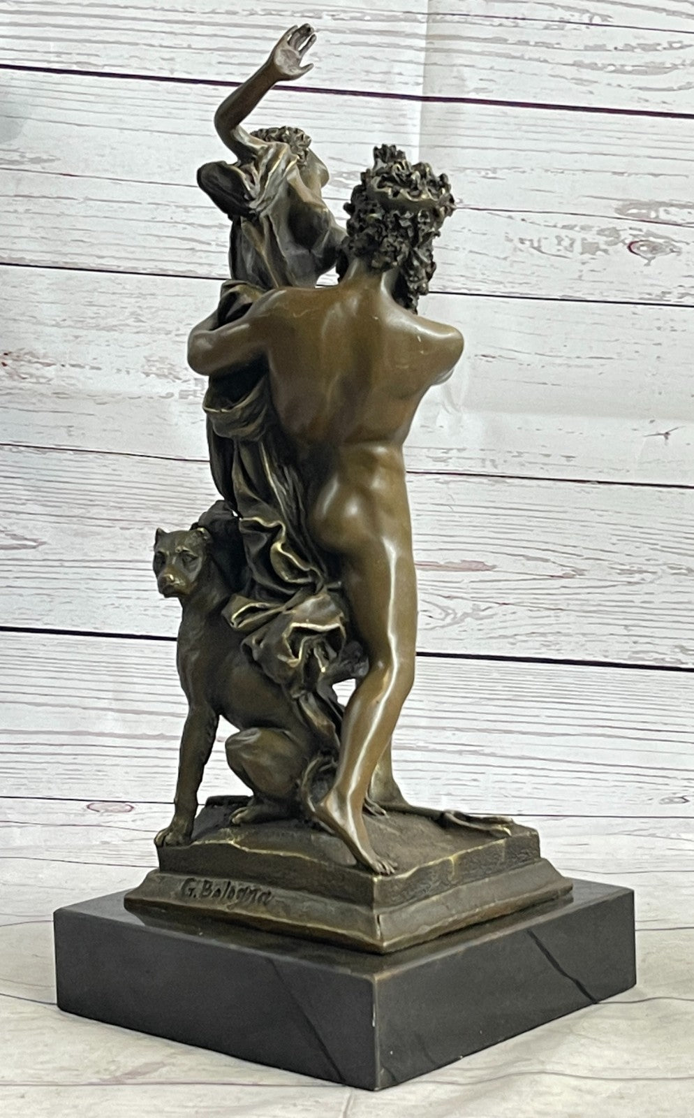 Handcrafted bronze sculpture Nude Sabine Of Abduction Pluto God Greek Signed