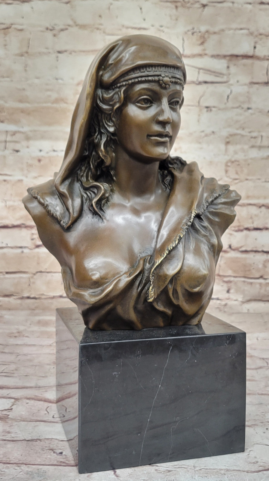 Detailed Museums Quality Classics: Woman Bronze Bust Collectible Sale