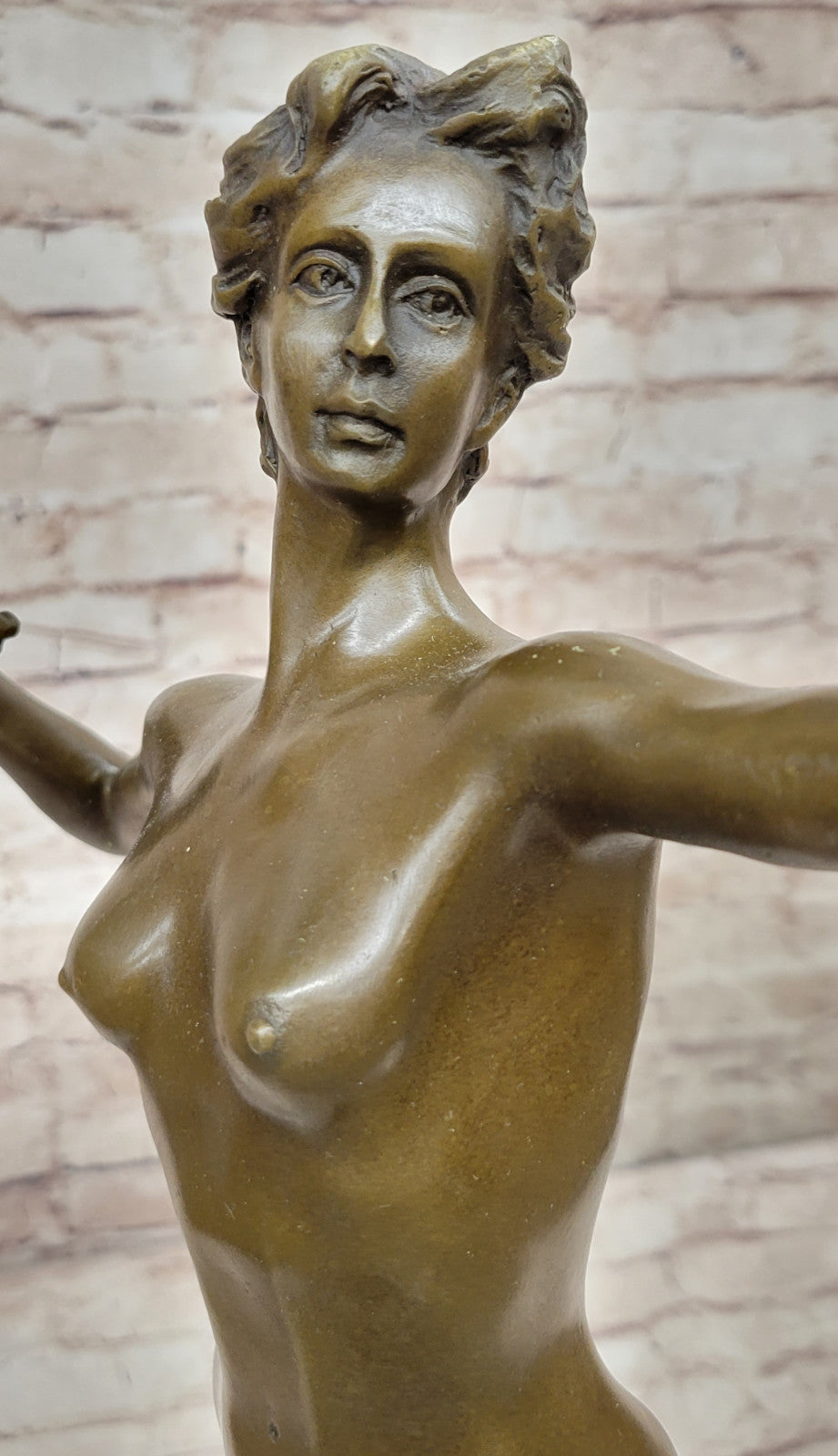 Hand Made Nude Female Bust by French Artist Jean Patoue Classic Artwork  Statue