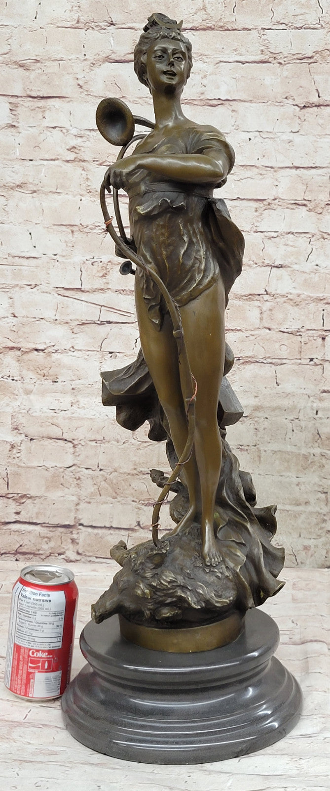 Mythical Diana Hunter with Boar Bronze Sculpture by Milo - Signed Artwork Statue