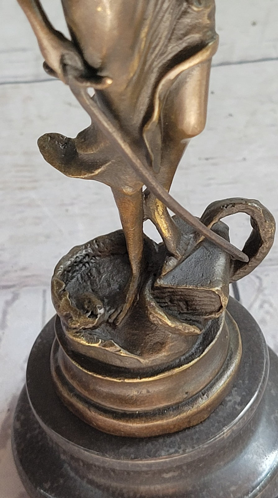 Handcrafted Marble Figurine of Lady Justice with Scales and Blindfold Sale