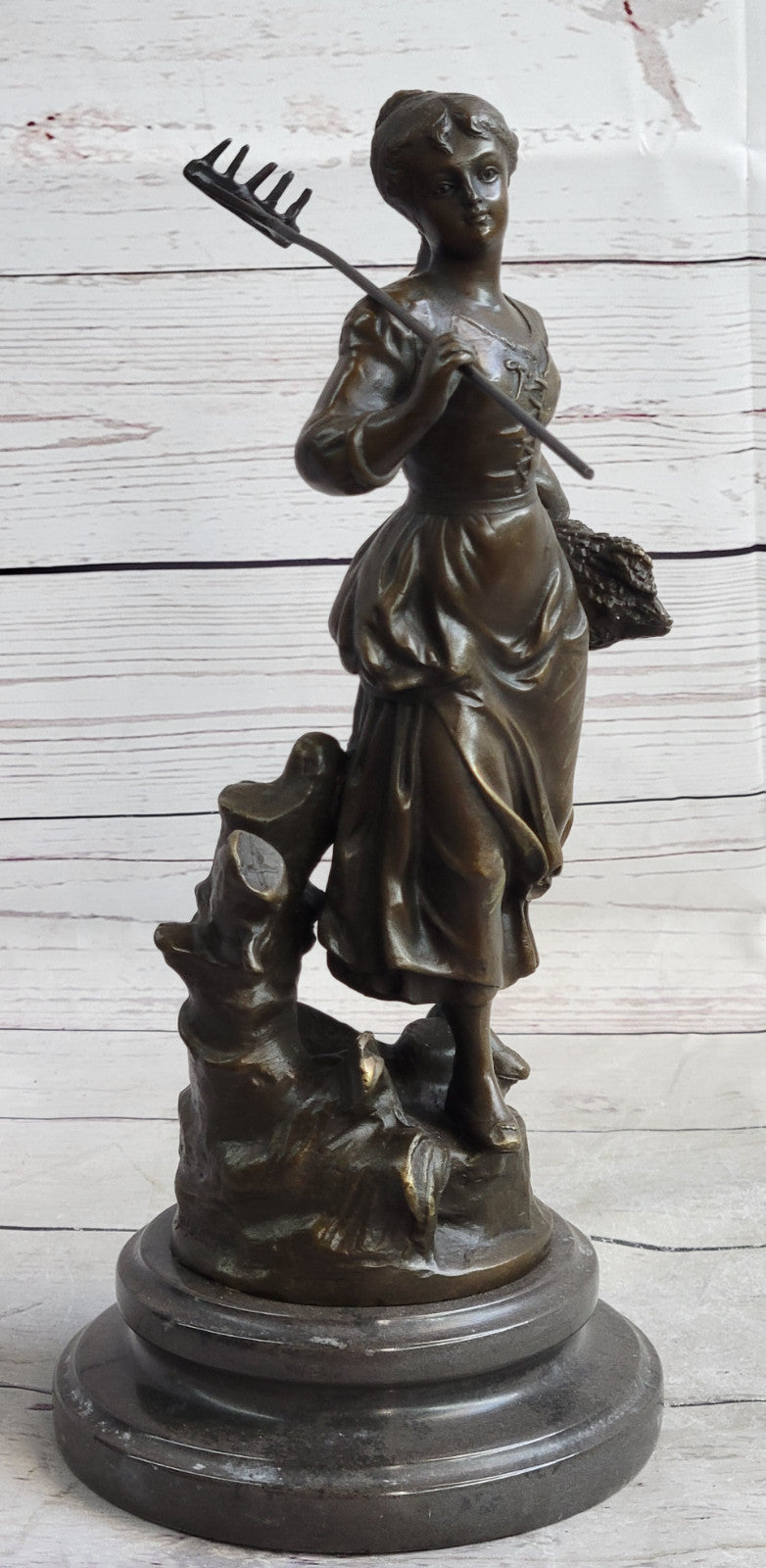 HAND MADE BRONZE Home Art Deco Nouveau LA DANSE DU VIN Signé DESMEURE -