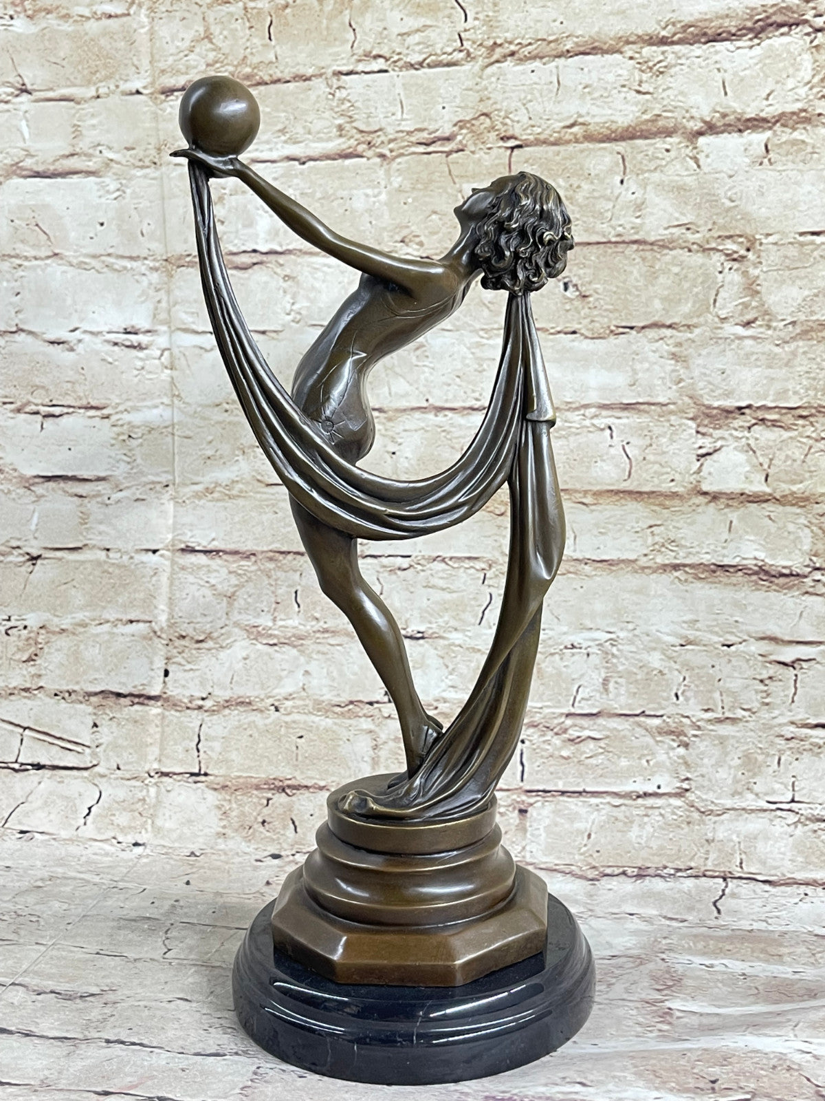 ABSTRACT SOLID BRONZE*DANCER*SCULPTURE FRENCH MILO MID CENTURY MODERNIST SALE