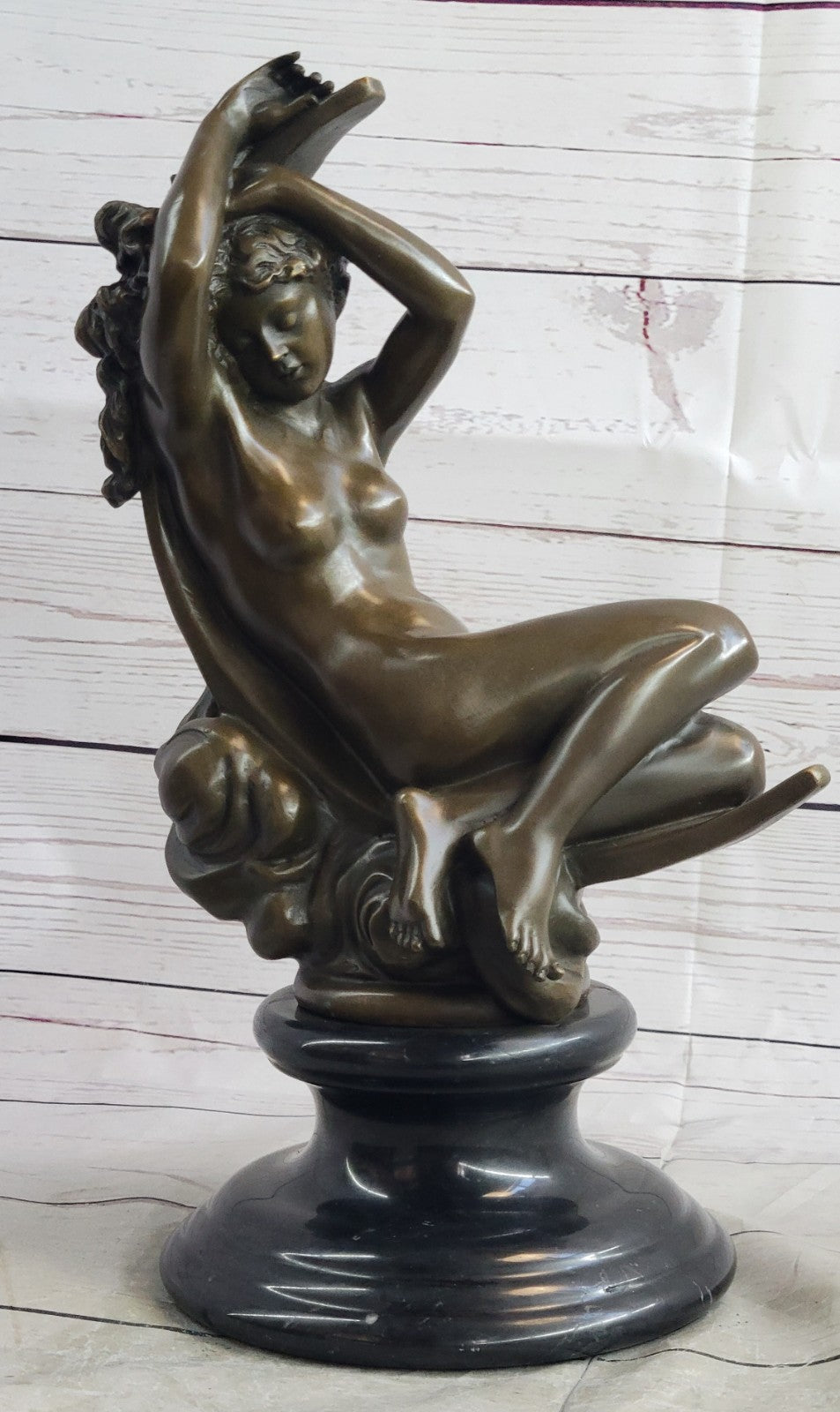 Bronze Sculpture Nude Naked Goddess Bronze Masterpiece Classic Artwork Gift