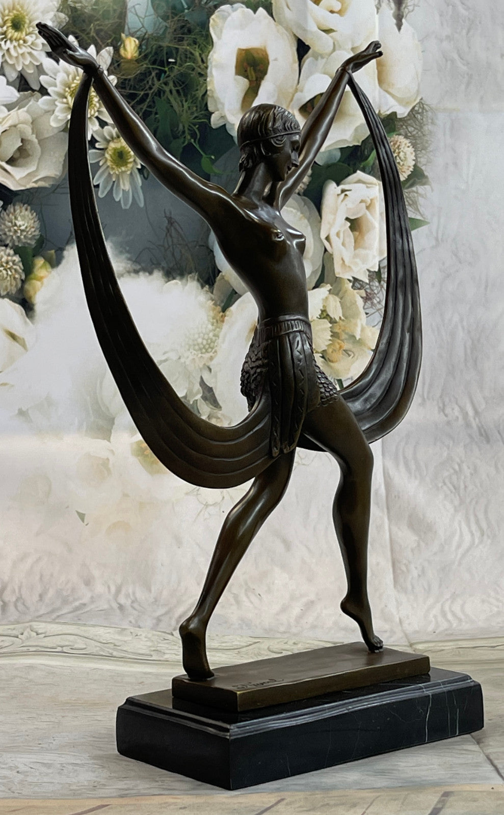 Bronze Sculpture Dance Dancer Dancing Trophy Hand Made Statue by Fayral Deal