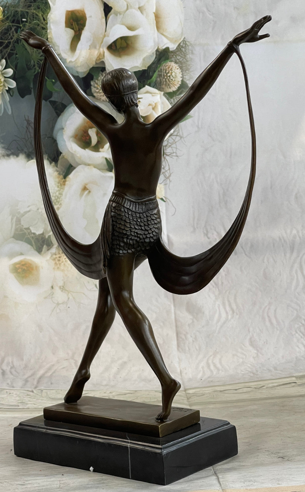 Bronze Sculpture Dance Dancer Dancing Trophy Hand Made Statue by Fayral Deal