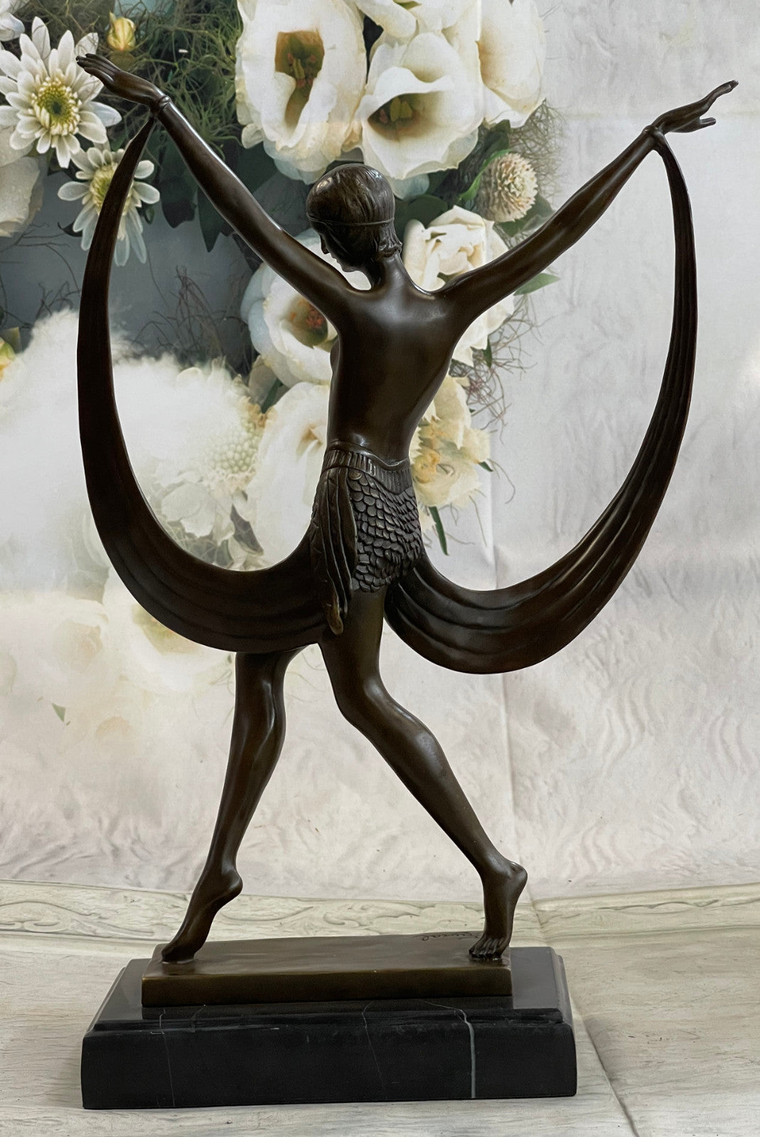 Bronze Sculpture Dance Dancer Dancing Trophy Hand Made Statue by Fayral Deal