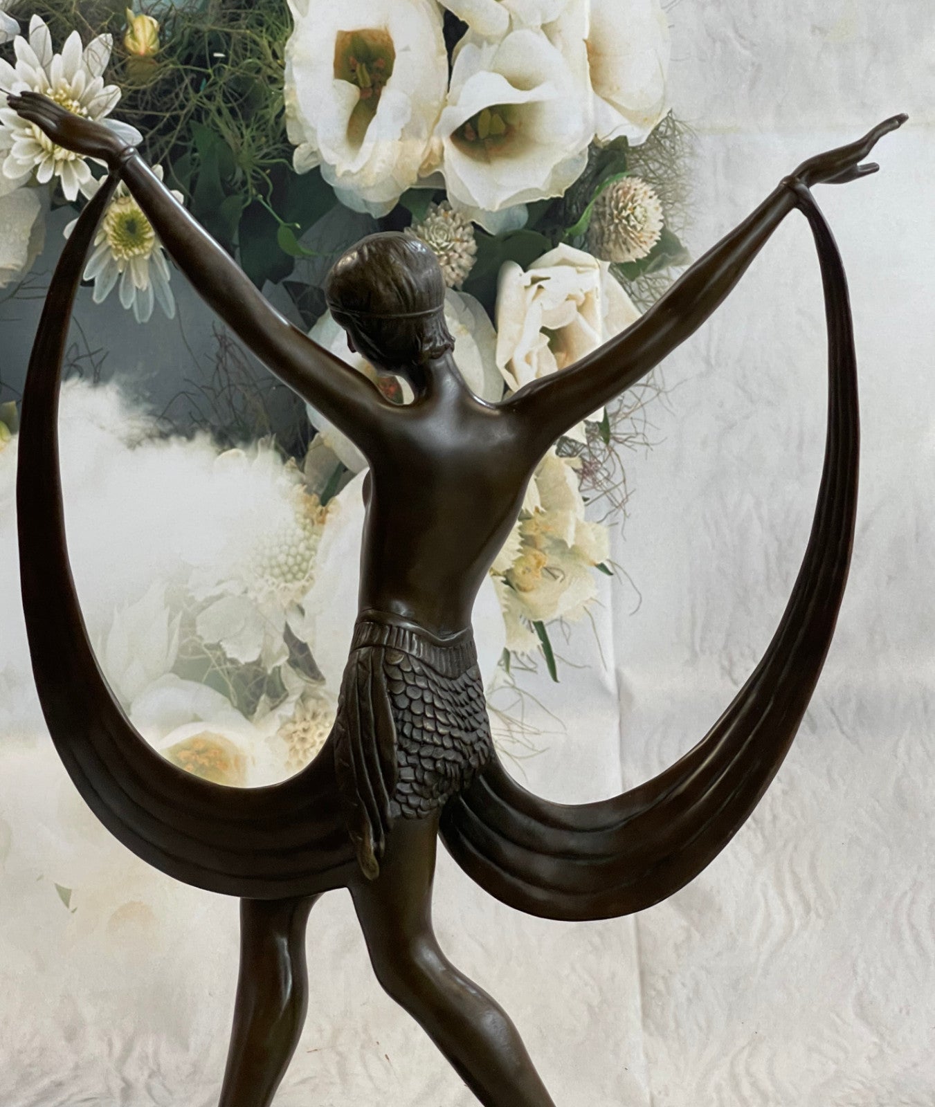 Bronze Sculpture Dance Dancer Dancing Trophy Hand Made Statue by Fayral Deal