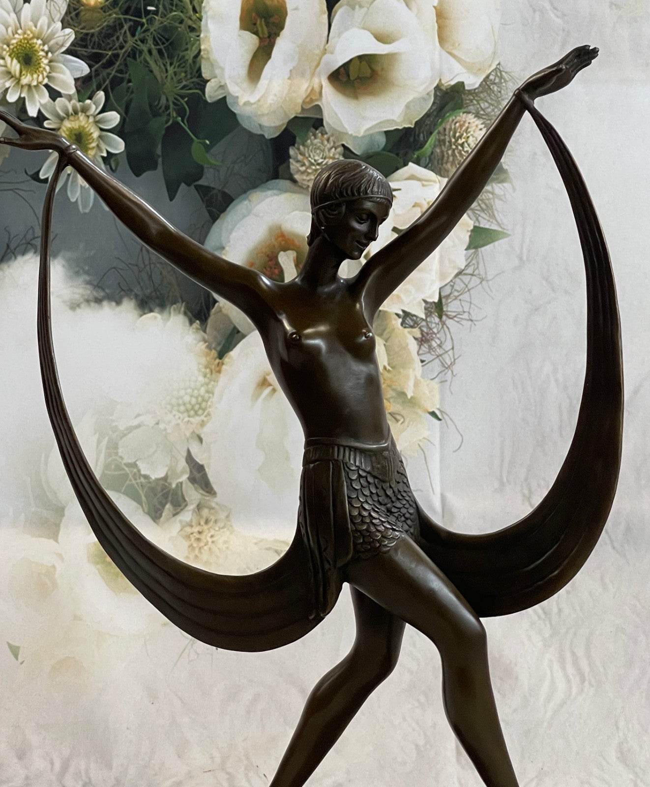 Bronze Sculpture Dance Dancer Dancing Trophy Hand Made Statue by Fayral Deal