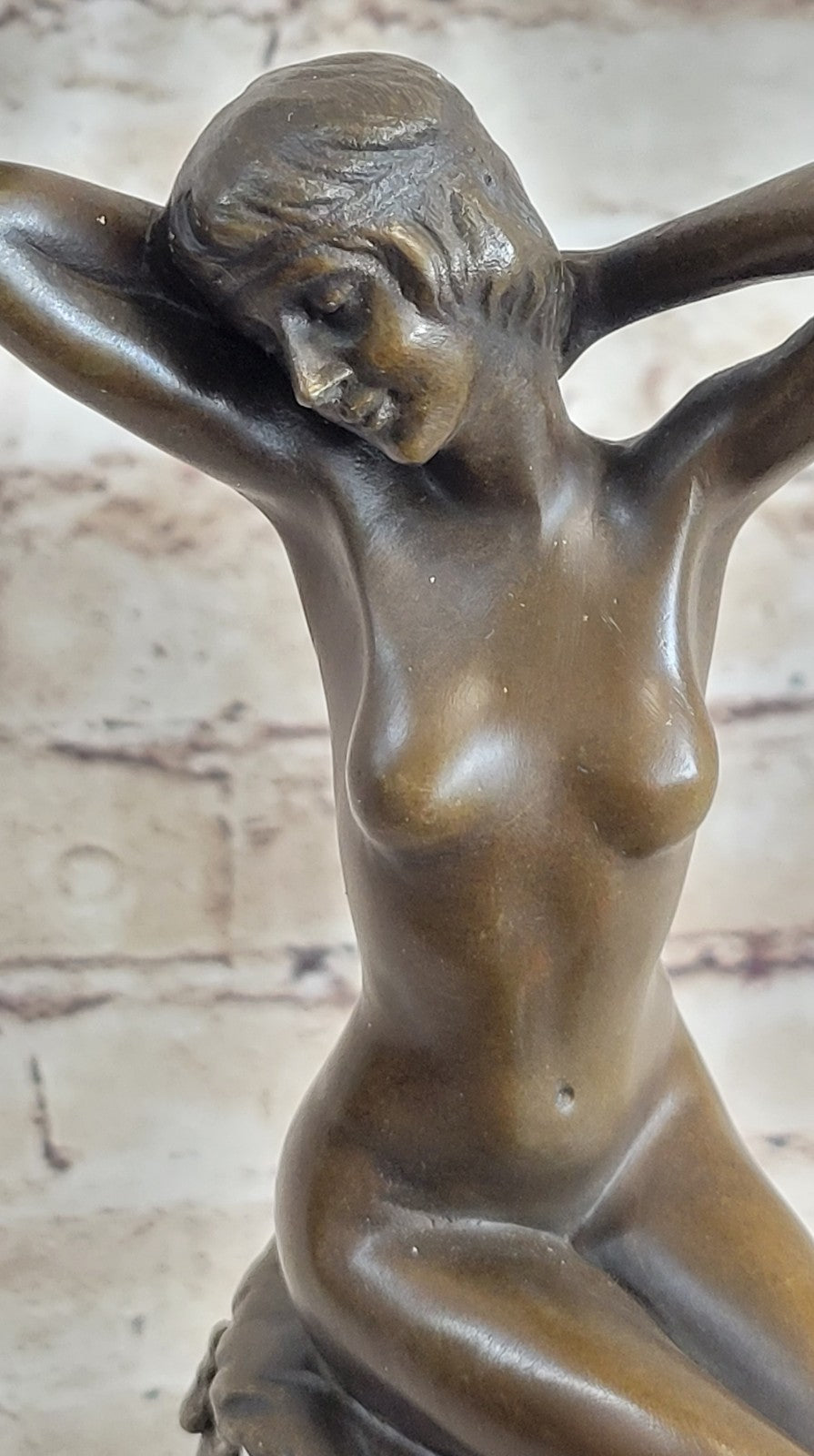 Art Deco/Nouveau Hot Cast Naked Lady Bronze Masterpiece Home Office Decor Figure