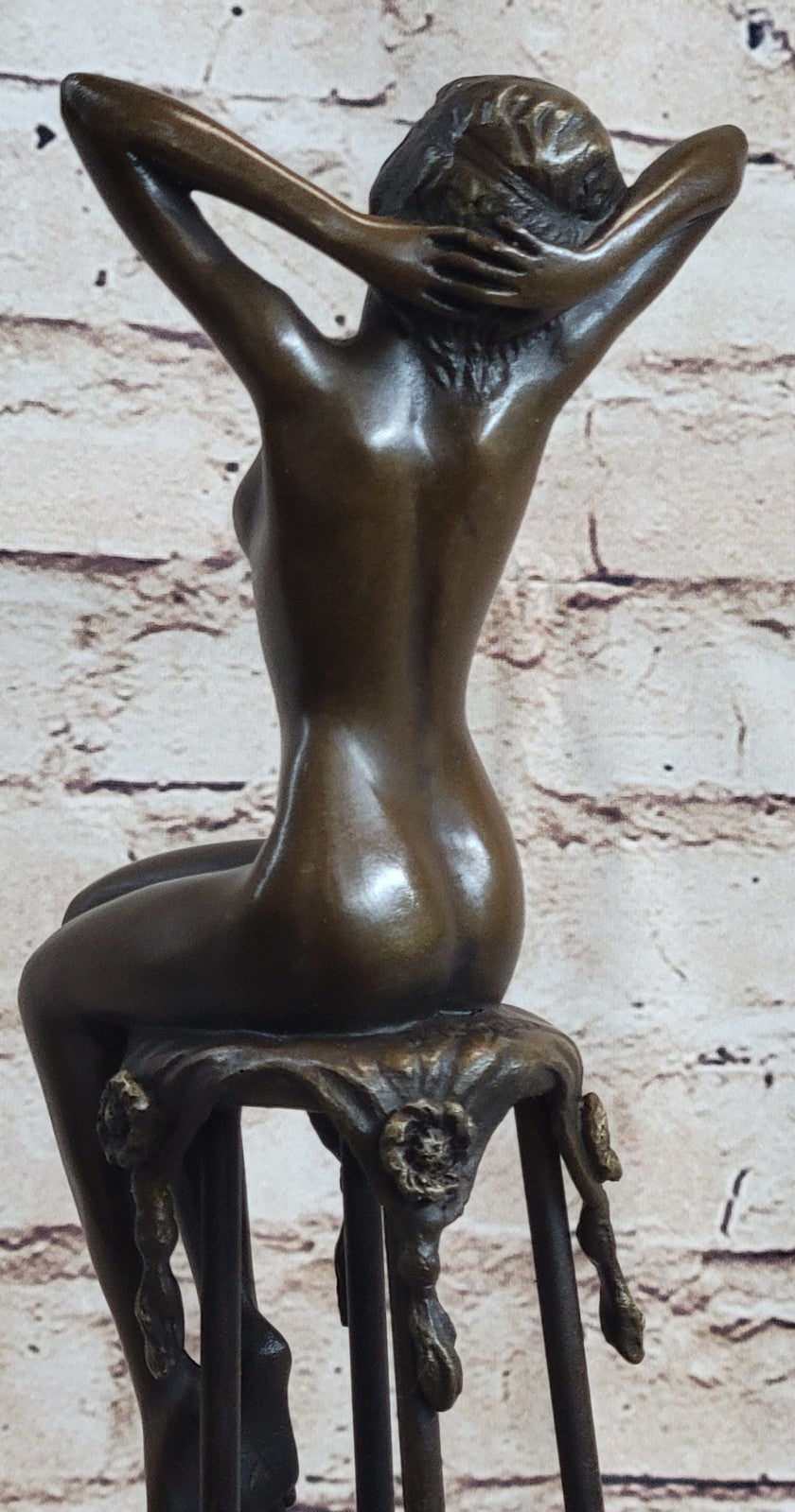 Art Deco/Nouveau Hot Cast Naked Lady Bronze Masterpiece Home Office Decor Figure