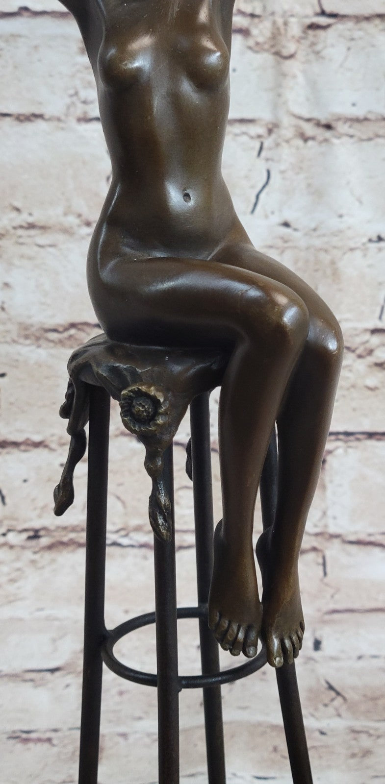 Art Deco/Nouveau Hot Cast Naked Lady Bronze Masterpiece Home Office Decor Figure