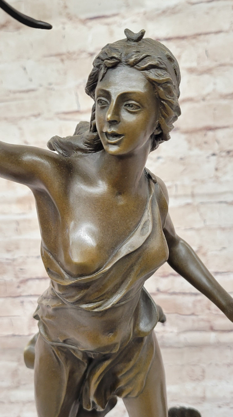 Handmade Beauty: Vintage Diana The Huntress - Bronze Mythical Figurine