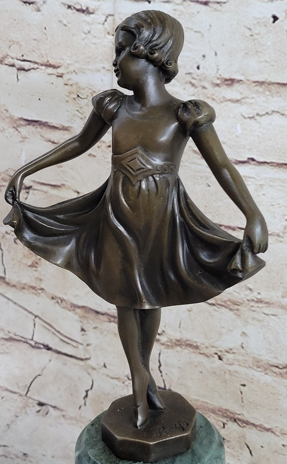 Preiss 12.5 Inch Dancing Ballerina Ballet Girl People Bronze Sculpture Statue