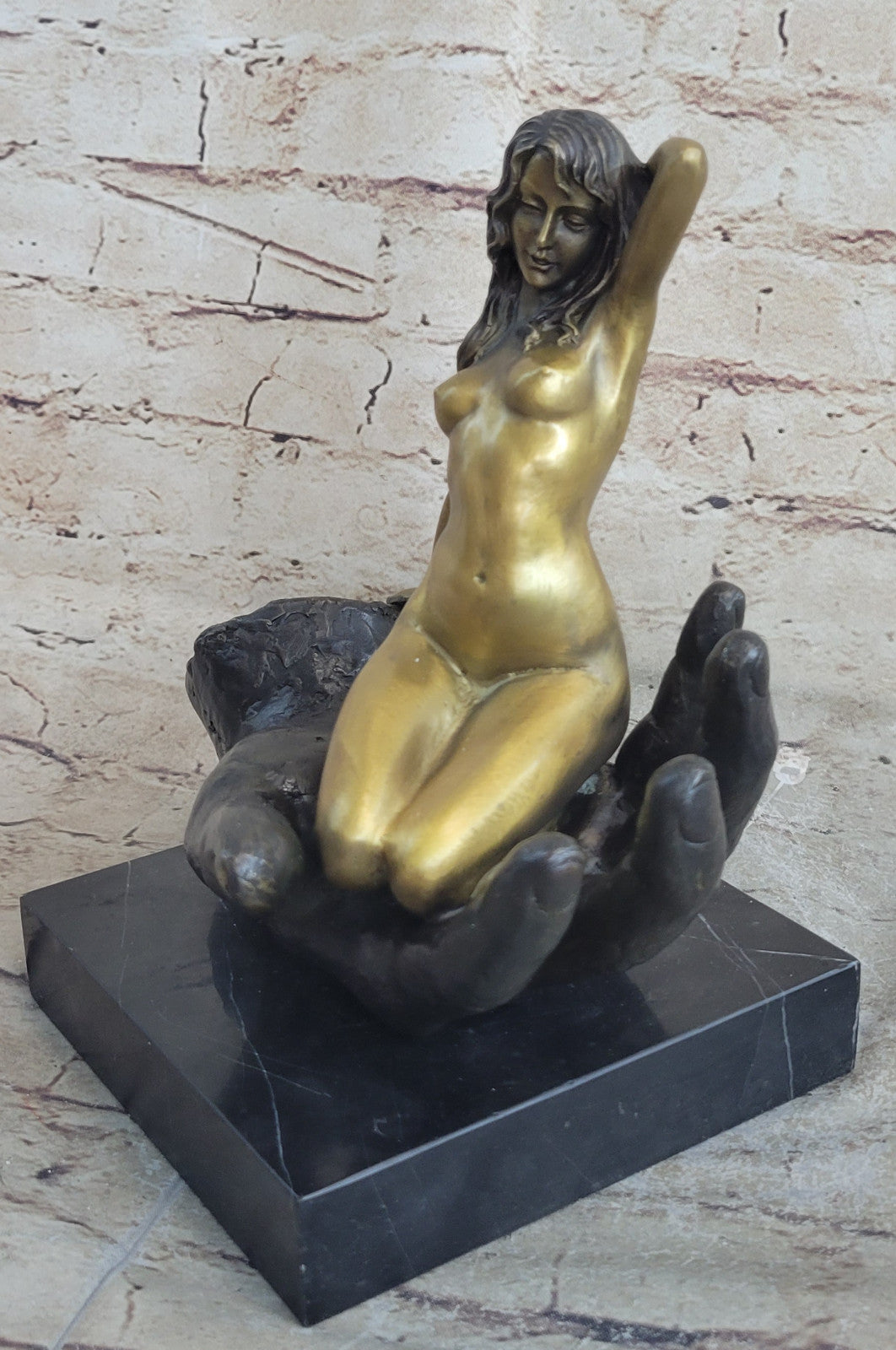 Museum Quality Hand Crafted Erotic Female Sitting by Juno Bronze Sculpture Sale