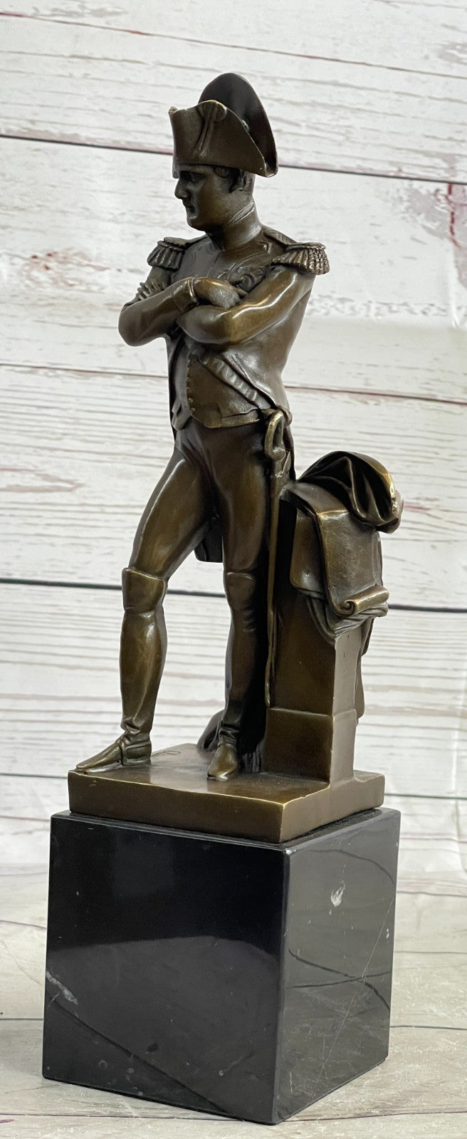 French Commander Napoleon Bonaparte Military Bronze Statue Home Art Deco Figure