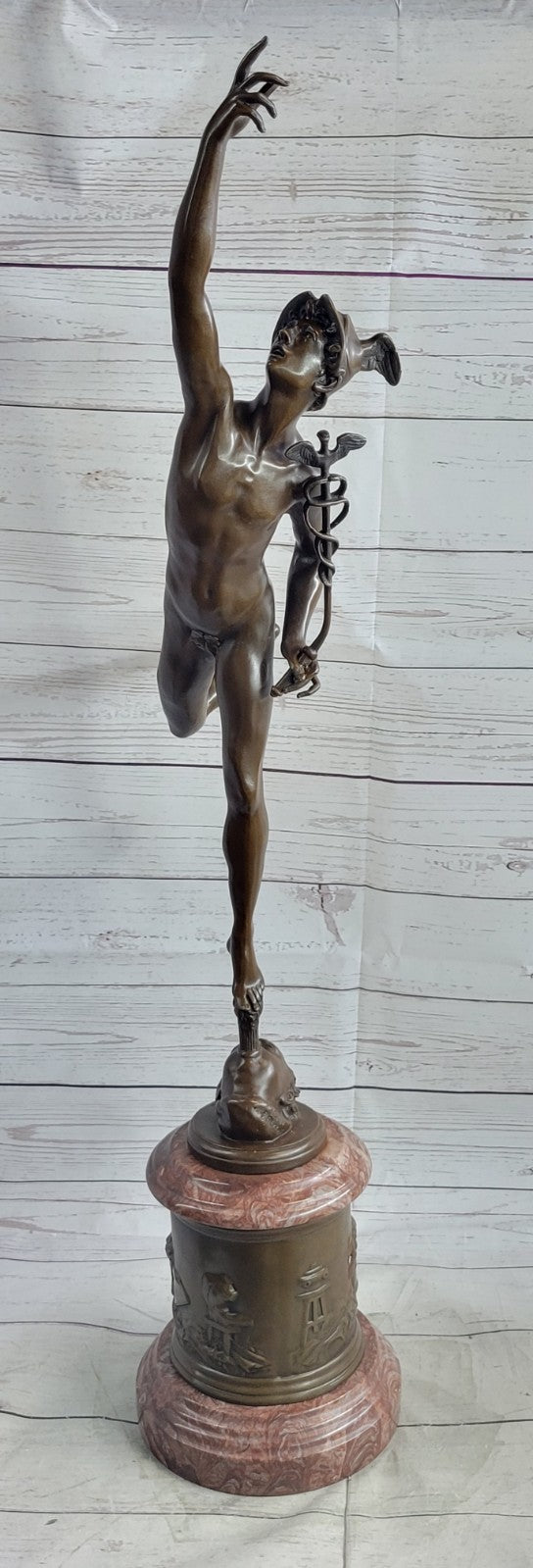 Extra Large Hot Cast Bronze Sculpture: Hermes Flying Mercury by Milo - Signed Original Artwork