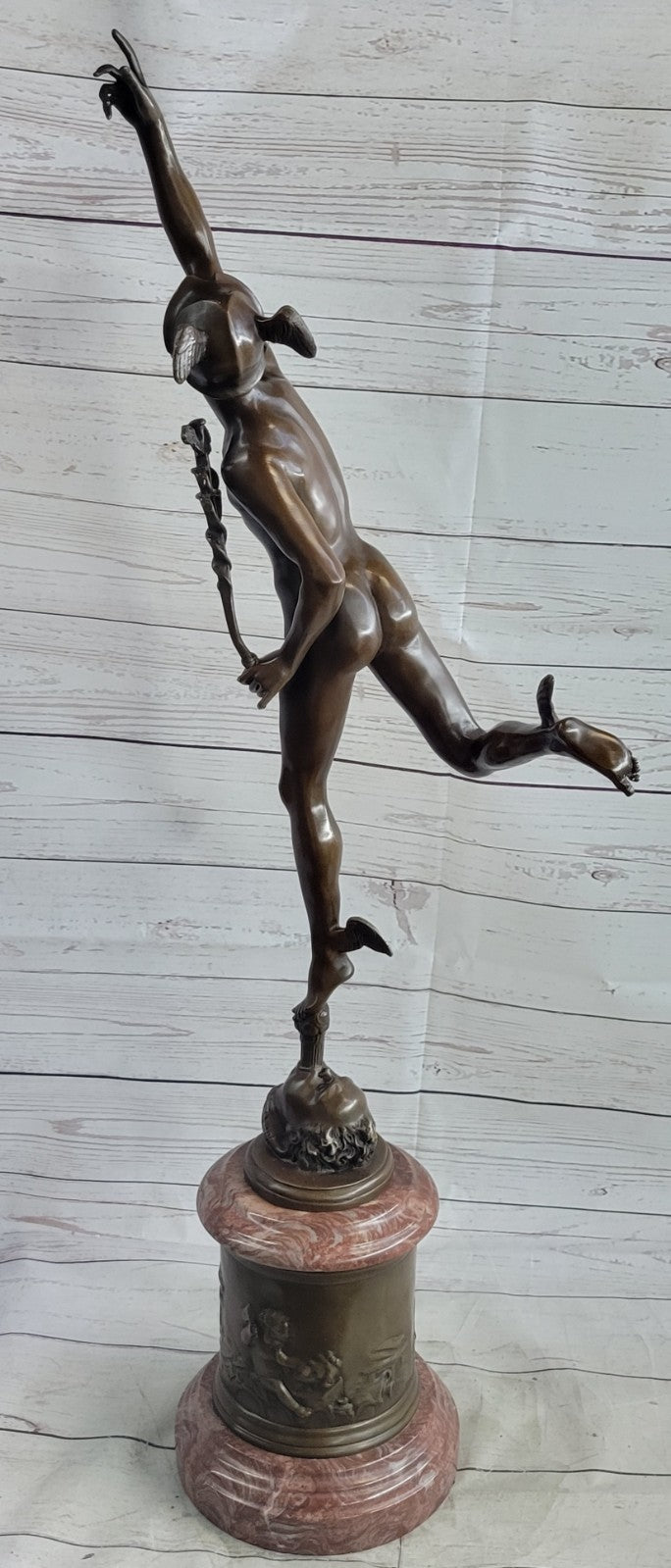 Extra Large Hot Cast Bronze Sculpture: Hermes Flying Mercury by Milo - Signed Original Artwork