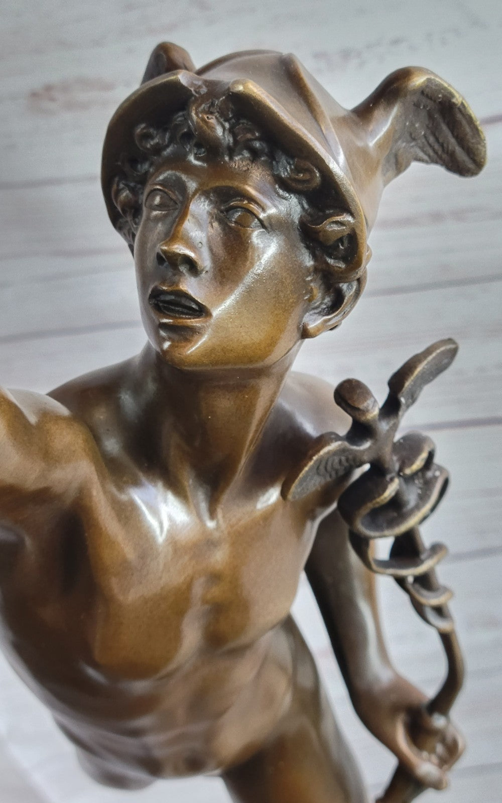 Extra Large Hot Cast Bronze Sculpture: Hermes Flying Mercury by Milo - Signed Original Artwork