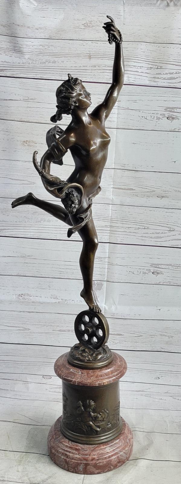 Fortuna Goddess of Luck Bronze Sculpture: Intricately Detailed Milo Artwork, Collectible Figurine