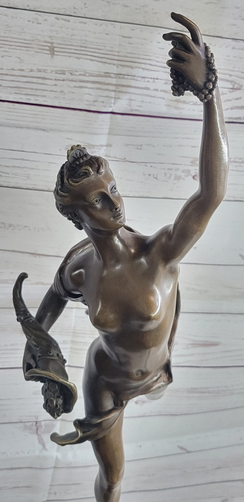 Fortuna Goddess of Luck Bronze Sculpture: Intricately Detailed Milo Artwork, Collectible Figurine