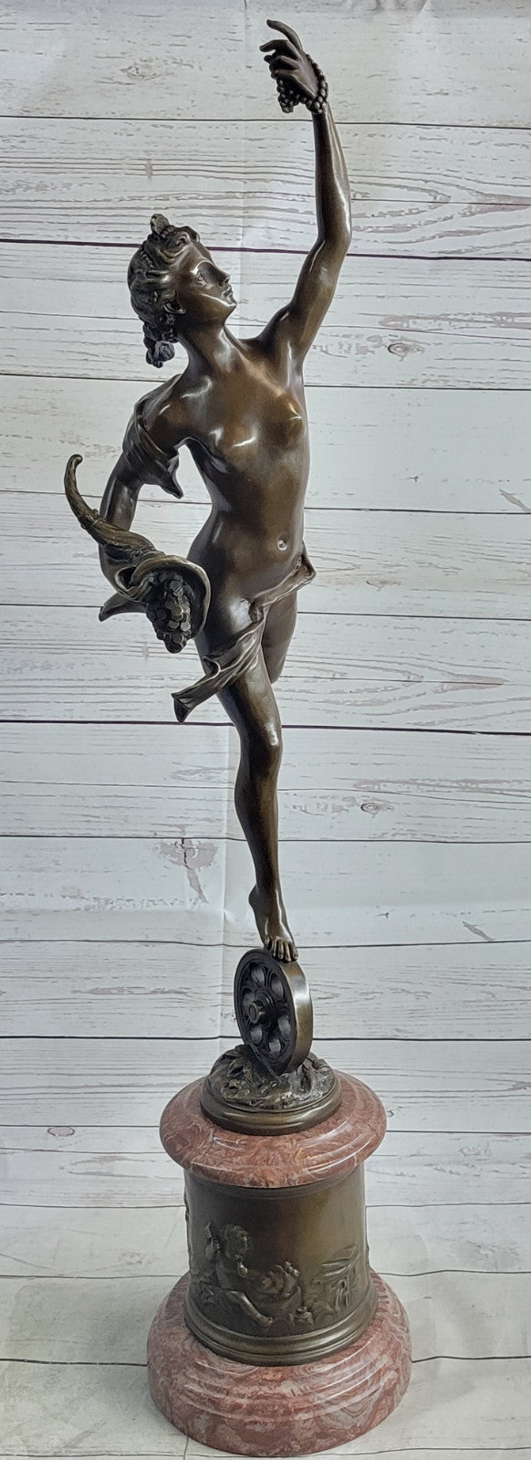 Fortuna Goddess of Luck Bronze Sculpture: Intricately Detailed Milo Artwork, Collectible Figurine