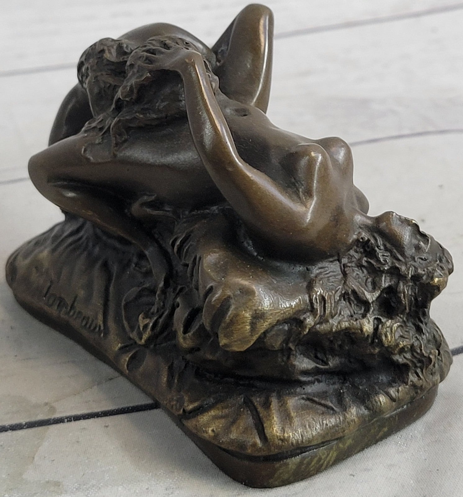 Collector Edition Two Nude Women Lovers Erotic Bronze Sculpture Figurine Deco