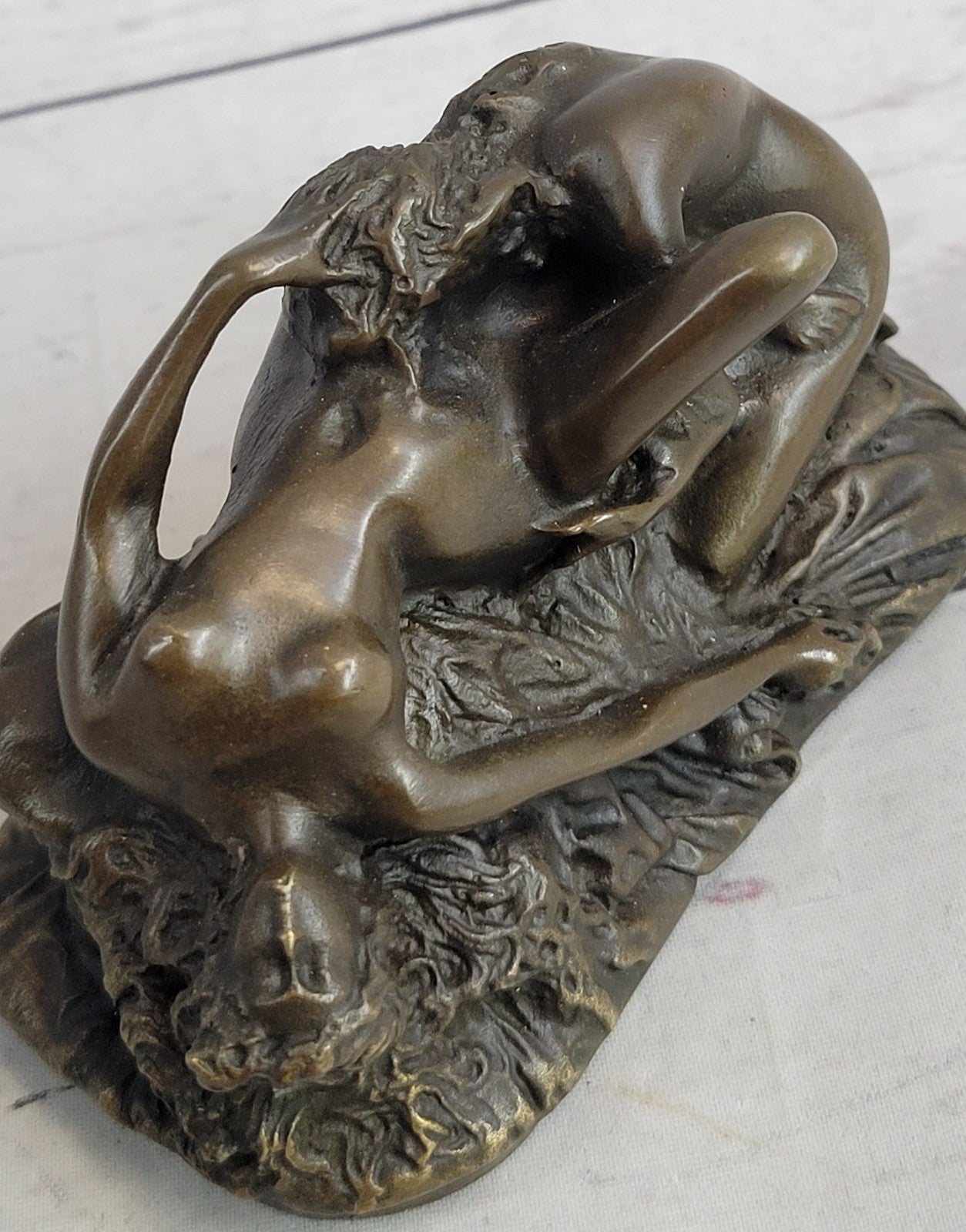 Collector Edition Two Nude Women Lovers Erotic Bronze Sculpture Figurine Deco