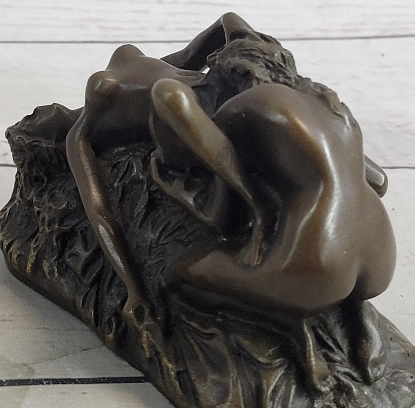 Collector Edition Two Nude Women Lovers Erotic Bronze Sculpture Figurine Deco