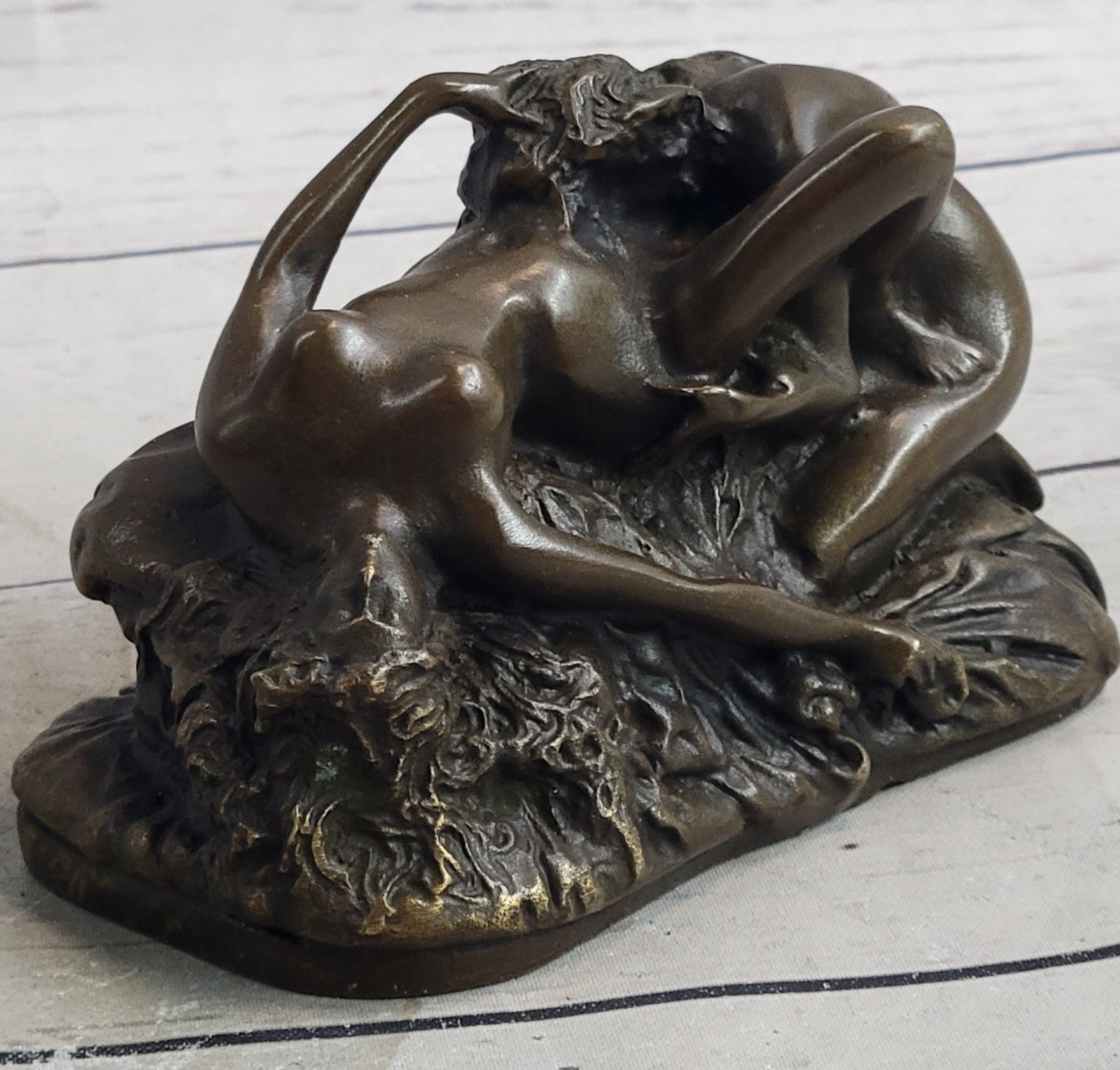 Collector Edition Two Nude Women Lovers Erotic Bronze Sculpture Figurine Deco