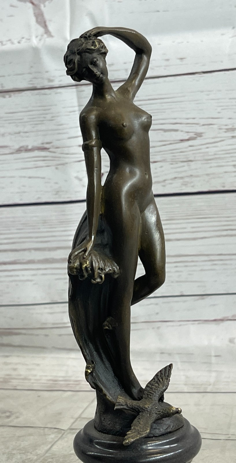 Bronze Sculpture Statue Figure Nude Sexy Girl Erotic Hot Cast Artwork Museum Art