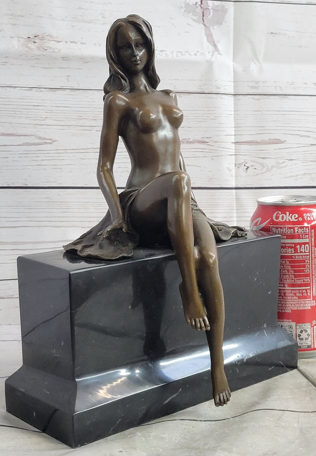 Collector Edition Unique Tall Sexy Goddess Nude Naked Temptress Bronze