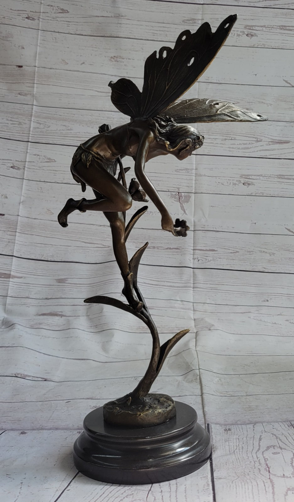 Original Sign Fantasy Fairy Bronze Sculpture Figurine Art Figure Statue Hot Cast