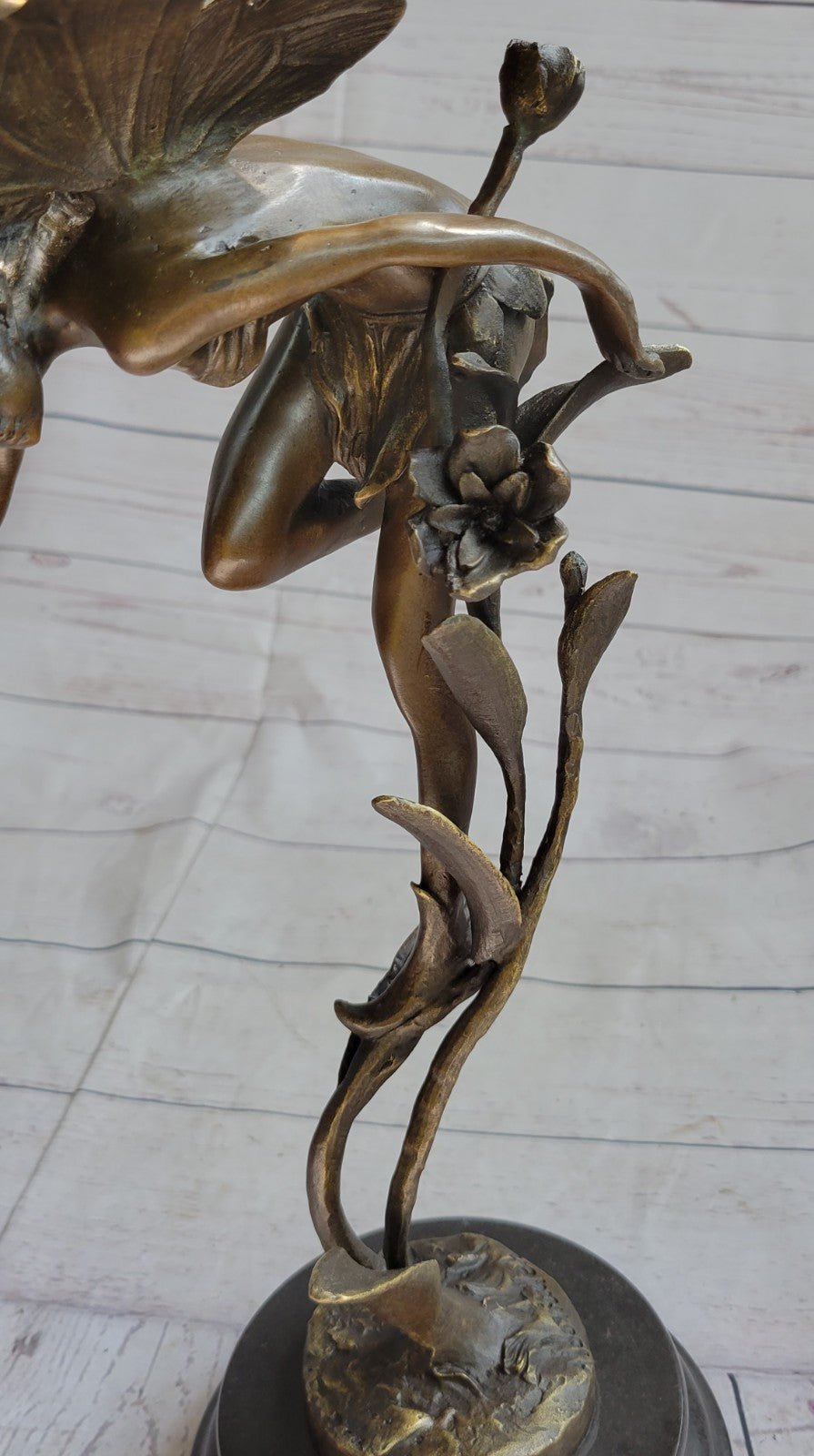 Original Sign Fantasy Fairy Bronze Sculpture Figurine Art Figure Statue Hot Cast