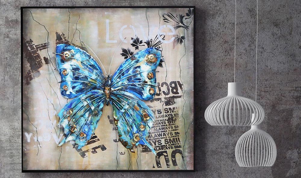 Butterfly Painting Canvas Extra Large Wall Art Canvas Abstract Artwork