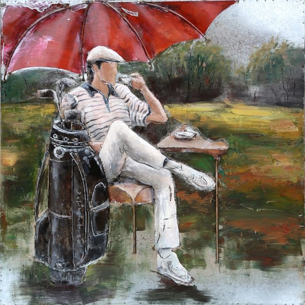 3D Golfer Painting wall art modern wall Art French home decor Indoor/Outdoor