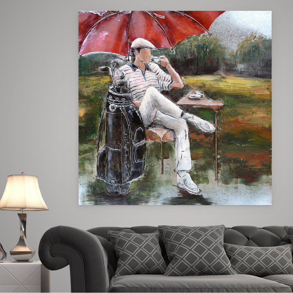 3D Golfer Painting wall art modern wall Art French home decor Indoor/Outdoor