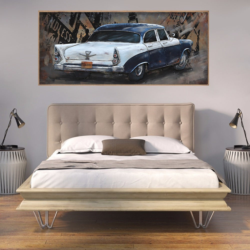 Rusty Canvas Wall Art: Old Var Drawing Paintings Metal 3D on Canvas Sale