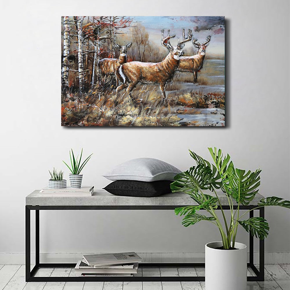 Genuine Original Artwork Wildlife 3D Painting Home office Decor Sale Sculpture