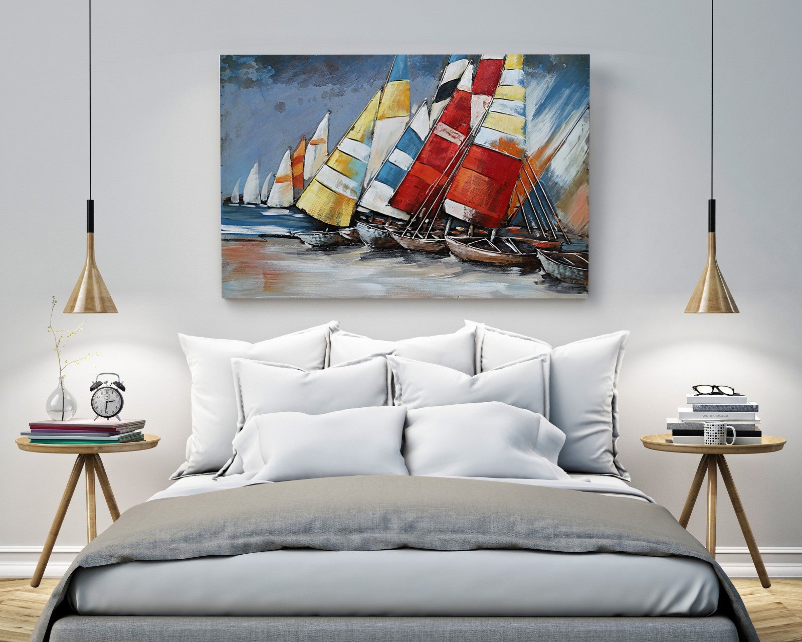 Sailing In San Diego Bay Museum Quality Fine Art Detailed Artwork Painting Sale