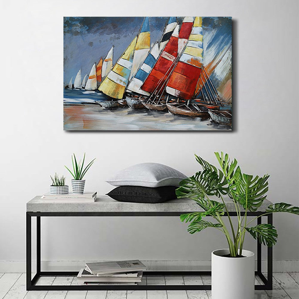 Sailing In San Diego Bay Museum Quality Fine Art Detailed Artwork Painting Sale