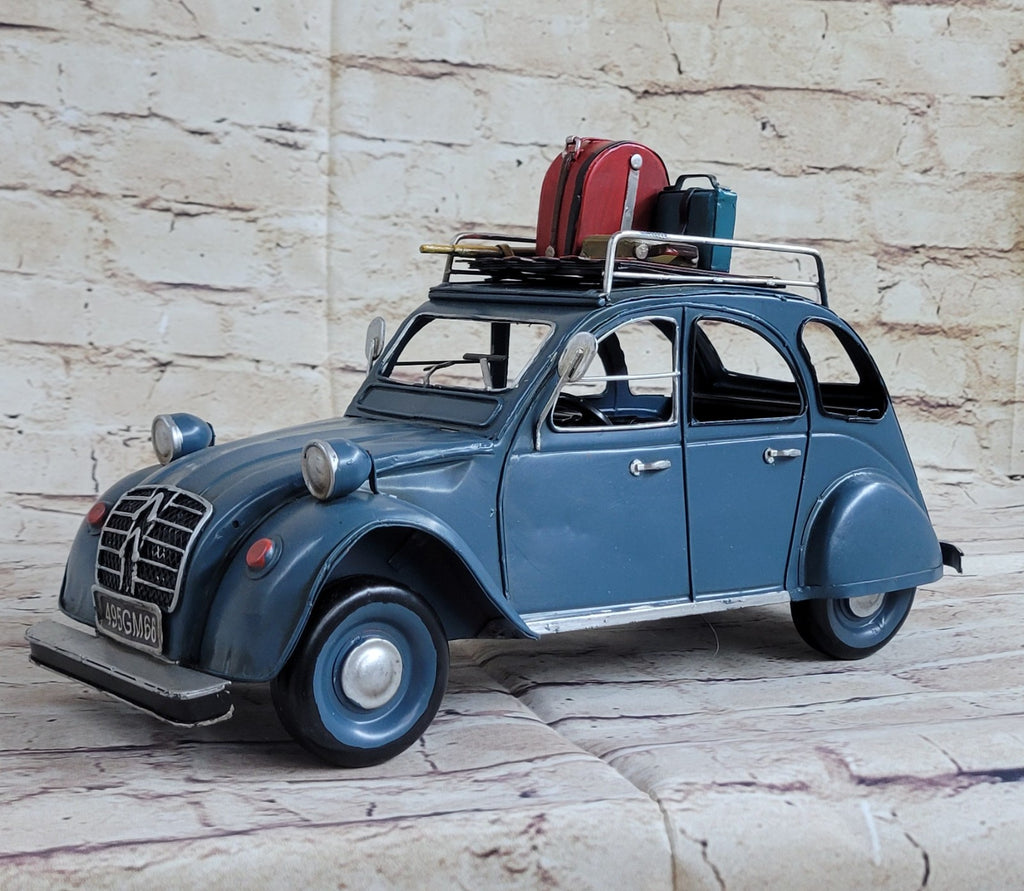 Vintage 1950 Citroen 2cvToy Diecast Model Blue Color Highly Collectibl