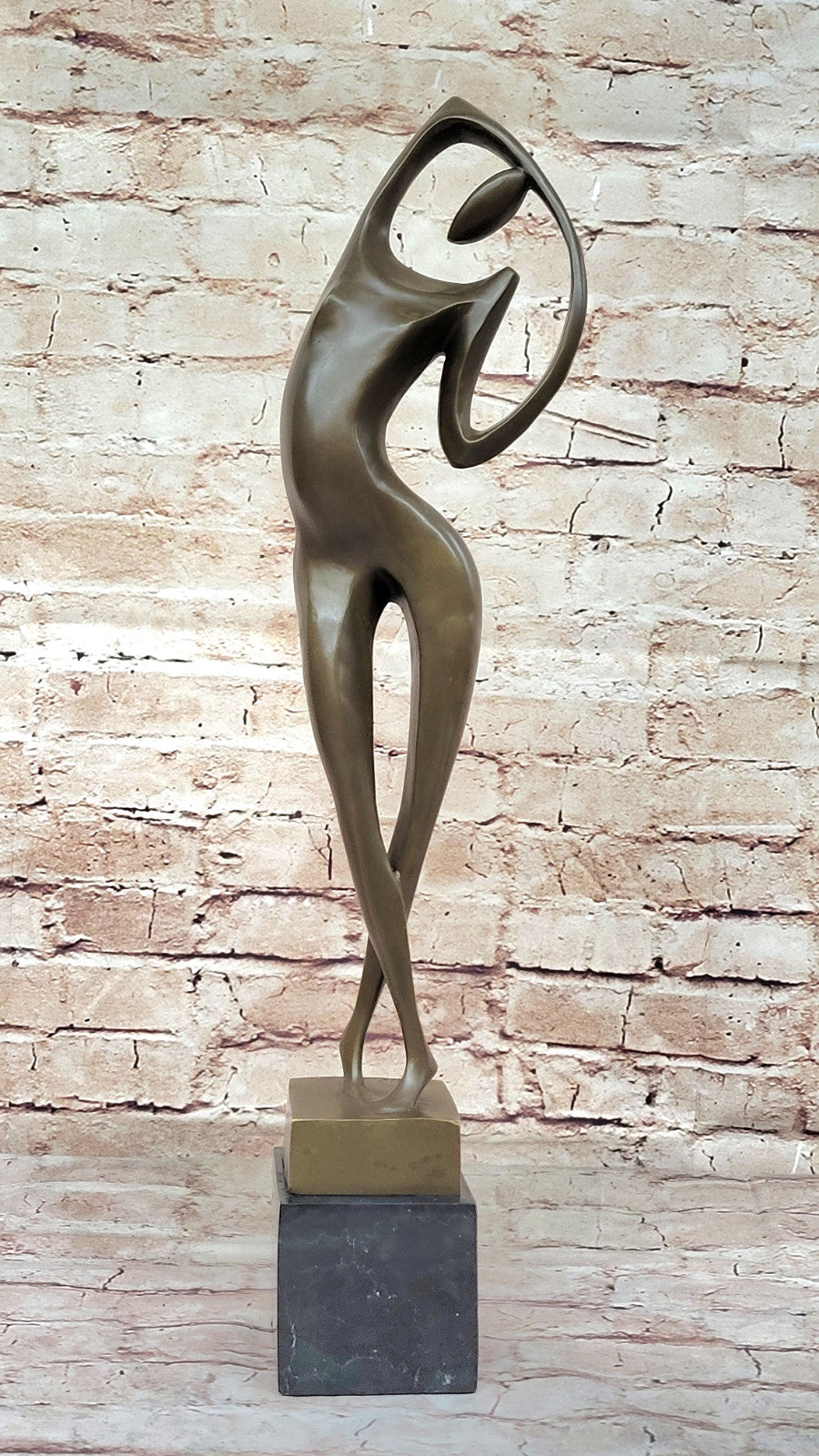 Abstract Female Lady Woman Hot Cast Bronze Statue by Miguel Lopez