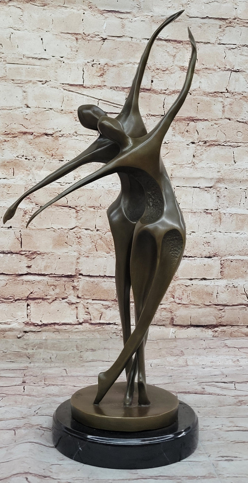 Unique Abstract Midcentury Art - Two Dancer Modern Bronze Statue by Milo