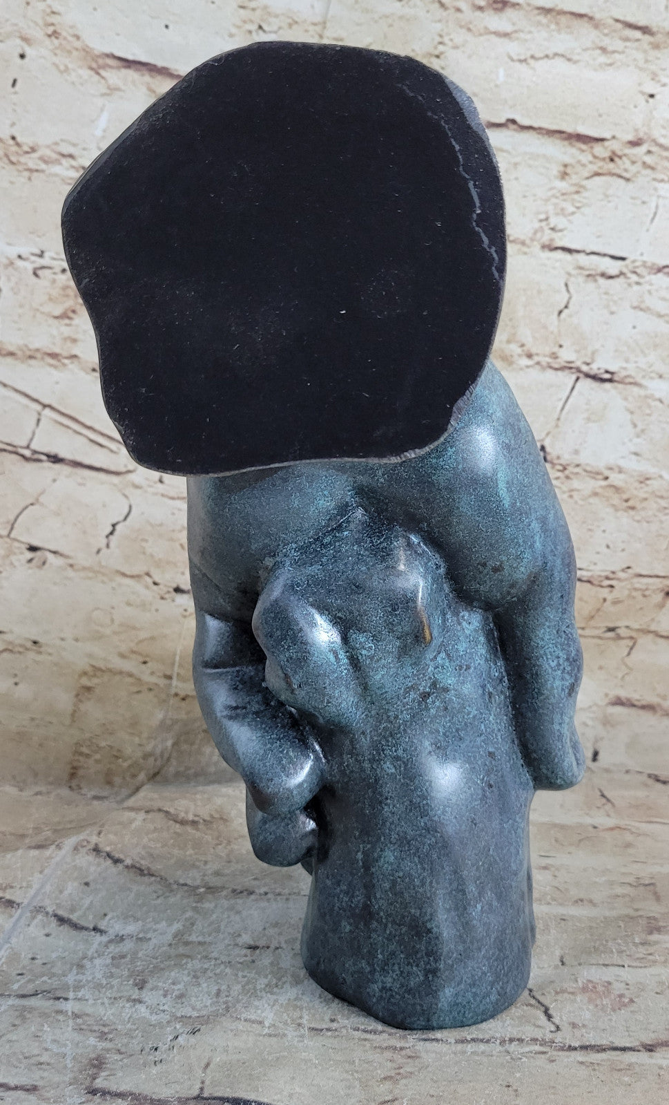 Mid Century Male Man Hand Genuine Bronze sculpture by Milo Home Decoration