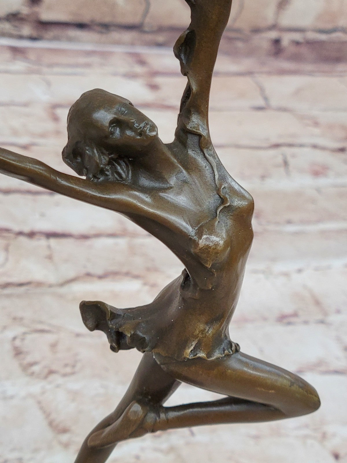 Bronze Sculpture by Italian Artist Aldo Vitaleh Dancer Ballerina Home Office