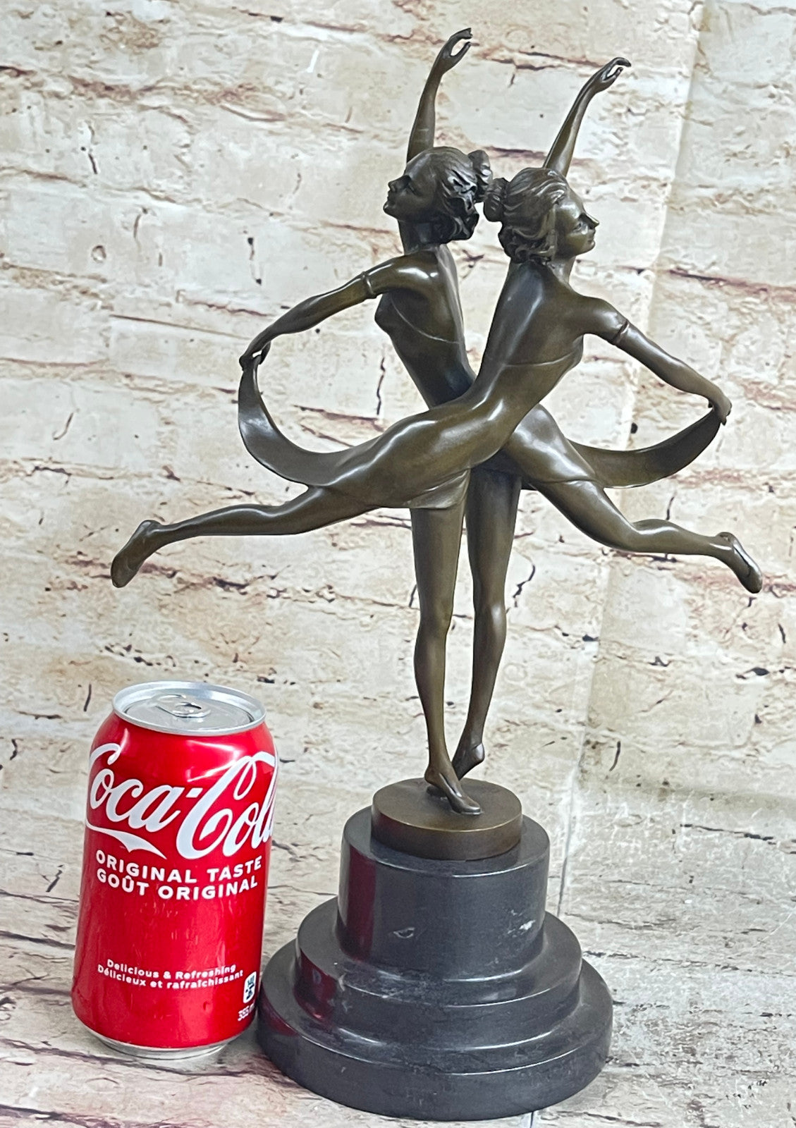 Handcrafted bronze sculpture SALE Dancer Twins Gemini Vitaleh Original*