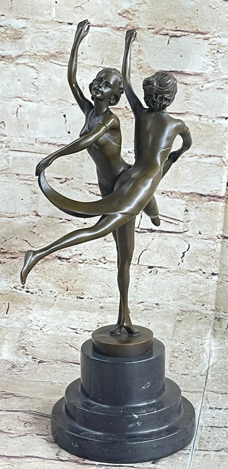 Handcrafted bronze sculpture SALE Dancer Twins Gemini Vitaleh Original*