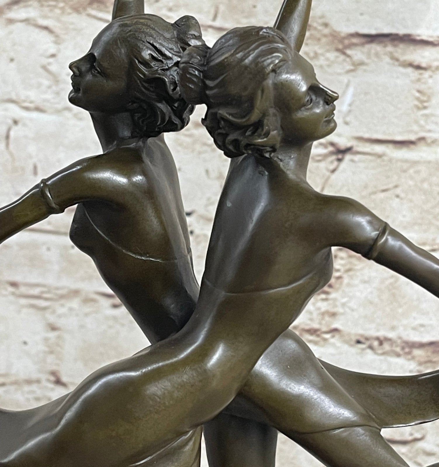 Handcrafted bronze sculpture SALE Dancer Twins Gemini Vitaleh Original*