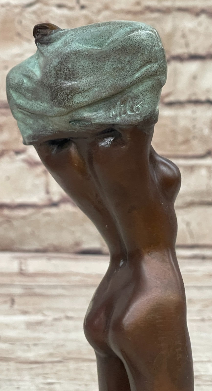 Original Milo Sexy Nude Shy Girl Bronze Figurine Hot Cast Sculpture Erotic Art